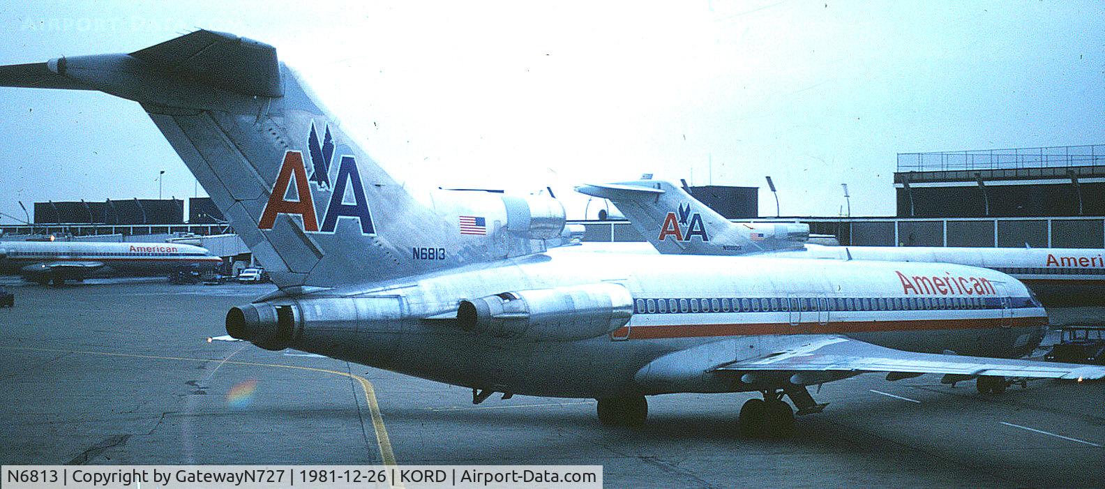 N6813, 1968 Boeing 727-223 C/N 19488, At O'Hare.