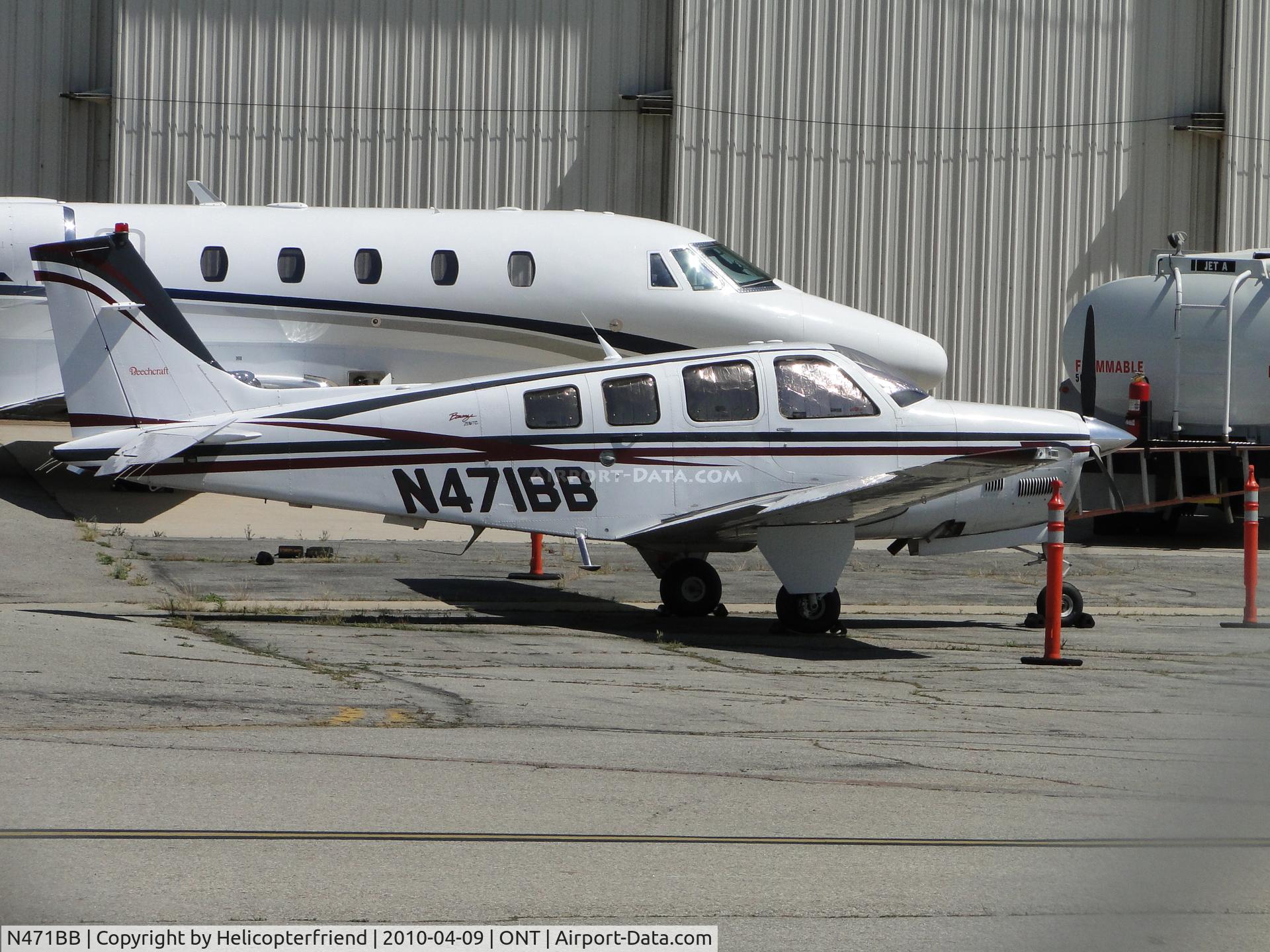 N471BB, 2002 Raytheon Aircraft Company B36TC Bonanza C/N EA-694, Parked at Ontario