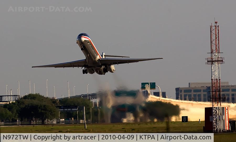 N972TW, 1999 McDonnell Douglas MD-83 (DC-9-83) C/N 53622, Off to DFW from KTPA