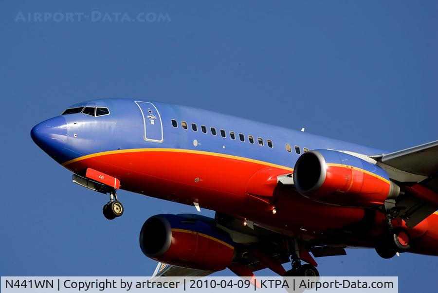 N441WN, 2003 Boeing 737-7H4 C/N 29837, Landing at KTPA