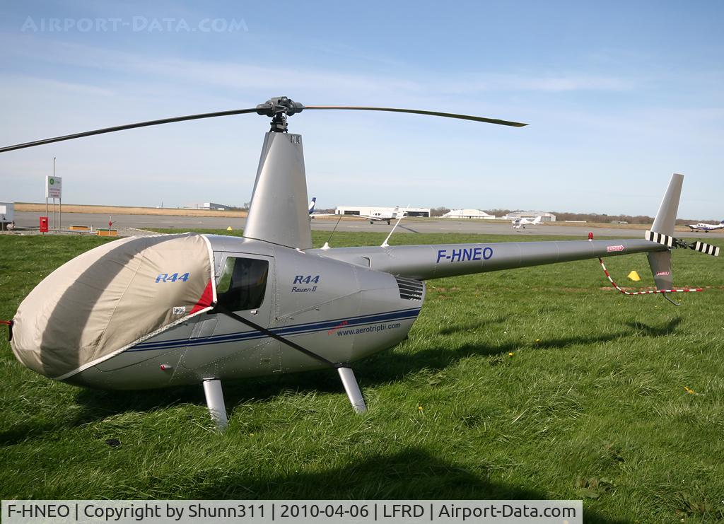 F-HNEO, Robinson R44 Raven II C/N 10583, Parked in the grass...