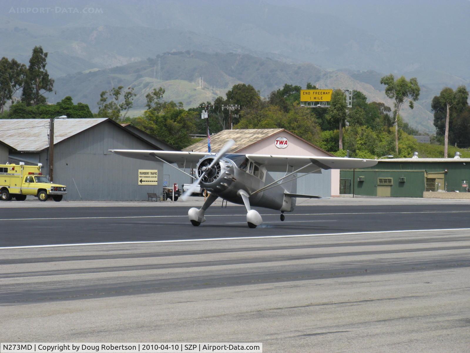 N273MD, 2008 Dickenson Howard DGA-21 (Replicate) C/N 001, 2008 Dickenson HOWARD DGA-21 'Mr. Dickenson', P&W R-1340-57 Wasp 600 Hp, landing roll Rwy 22