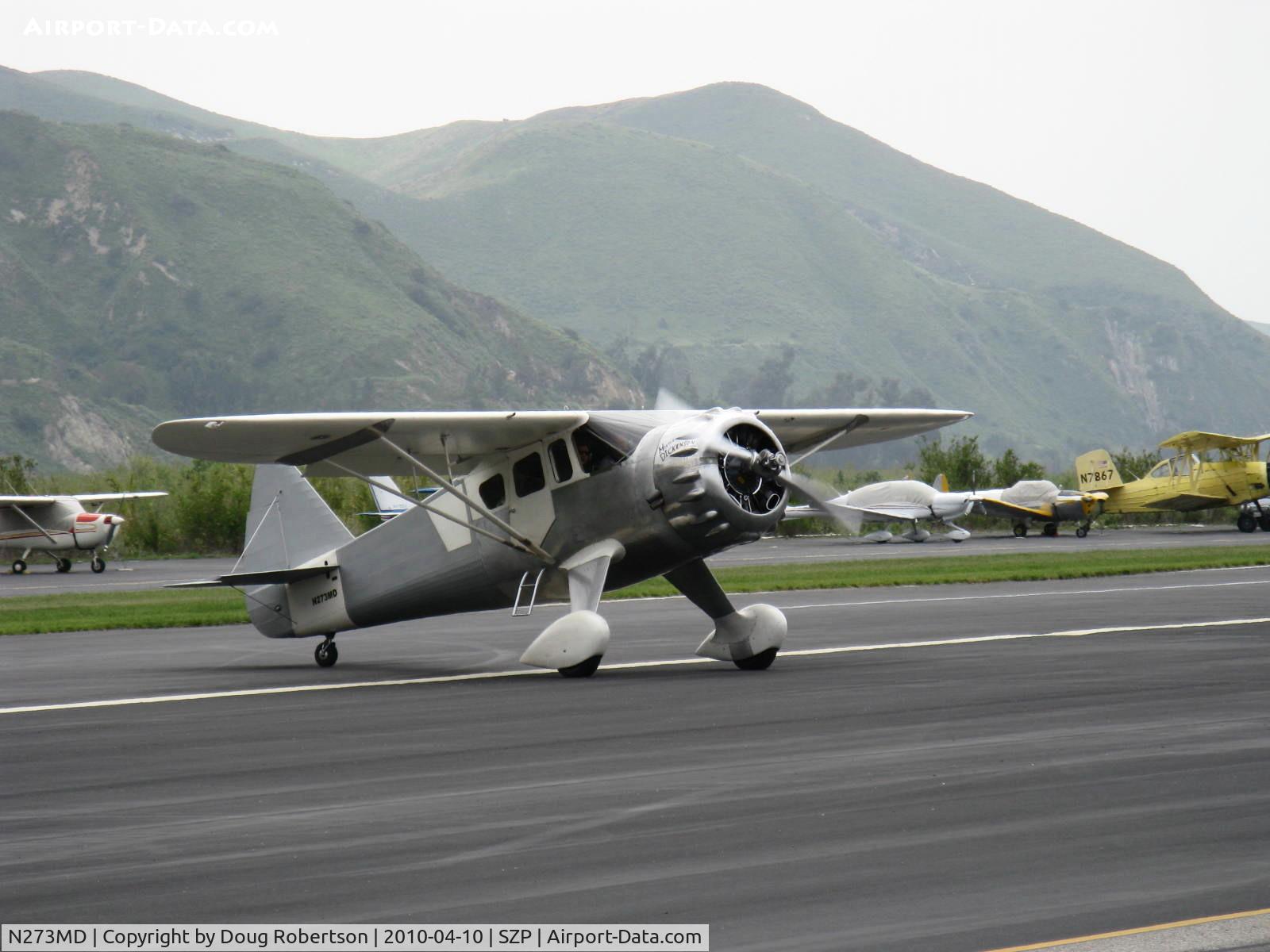 N273MD, 2008 Dickenson Howard DGA-21 (Replicate) C/N 001, 2008 Dickenson HOWARD DGA-21 'Mr. Dickenson', P&W R-1340-57 Wasp 600 Hp, taxi off the active