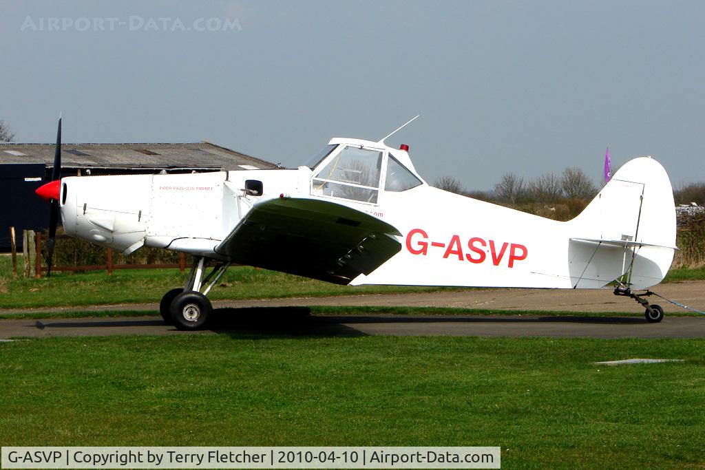G-ASVP, 1964 Piper PA-25-235 Pawnee C/N 25-2978, Piper Pawnee refuels in between acting as tug for the Hinton gliders