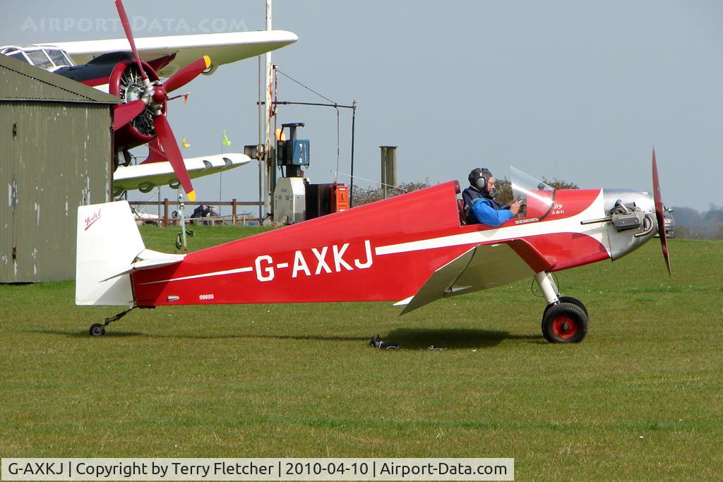 G-AXKJ, 1970 Jodel D-9 Bebe C/N PFA 941, 1970 Southdown Aero Services Ltd JODEL D9 about to depart from Hinton