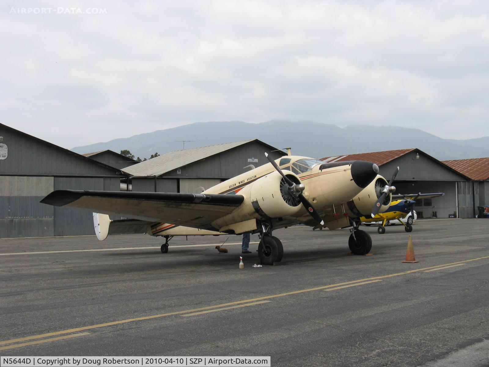 N5644D, 1958 Beech E18S-9700 C/N BA-360, 1958 Beech E18S-9700, two P&W R-985 Wasp Jr. 450 Hp each