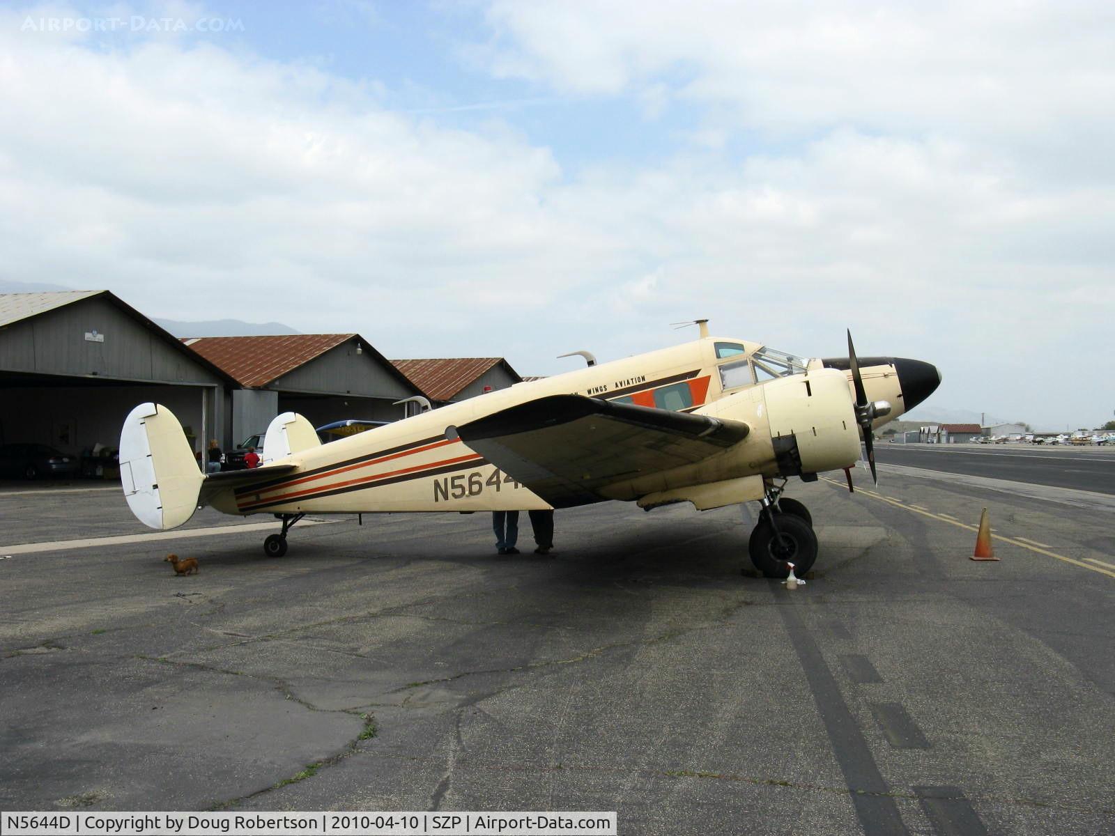 N5644D, 1958 Beech E18S-9700 C/N BA-360, 1958 Beech E18S-9700, two P&W R-985 Wasp Jr. 450 Hp each