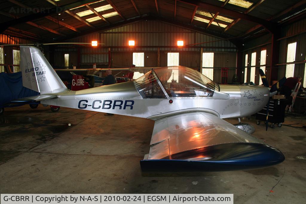G-CBRR, 2002 Aerotechnik EV-97 Eurostar C/N PFA 315-13919, Love the silver on these EV97's