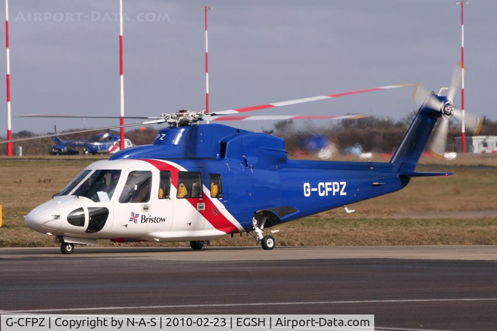 G-CFPZ, 2008 Sikorsky S-76C C/N 760744, Due to works on Bravo, BHL Taxi past the terminal