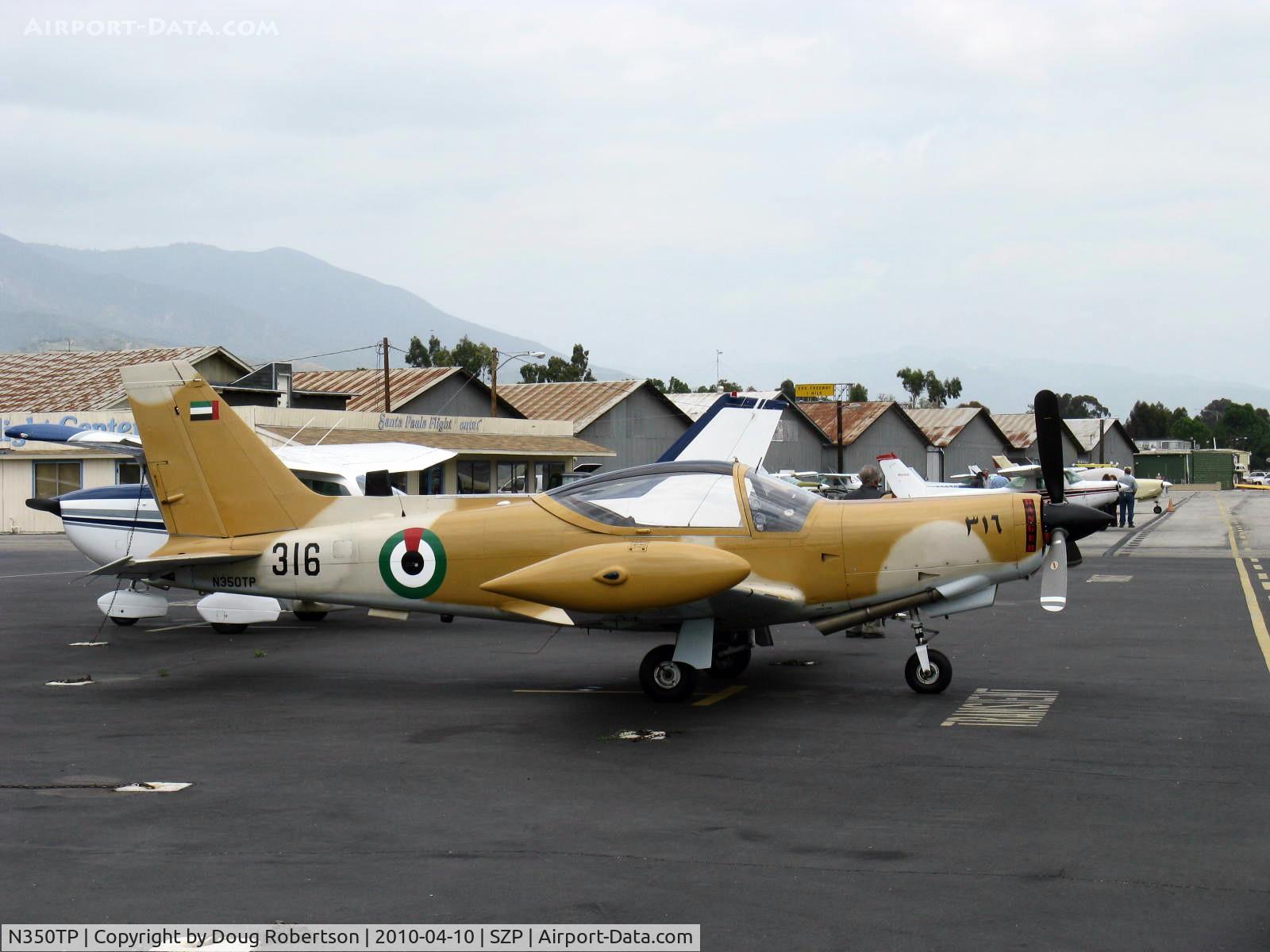 N350TP, 1983 SIAI-Marchetti SF-260TP C/N 011/62-004, 1983 Siai-Marchetti SF.260TP, Allison 250-B17 Tri-blade Turboprop 385 shp, UAE flagged, flown from right seat