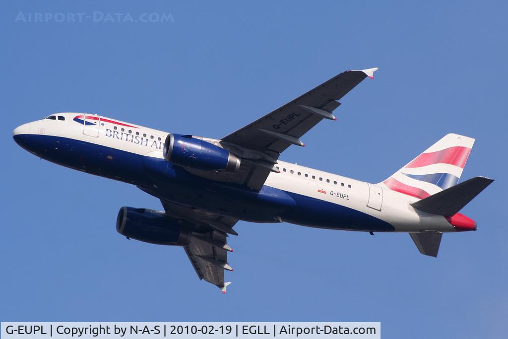 G-EUPL, 2000 Airbus A319-131 C/N 1239, Departing 27L