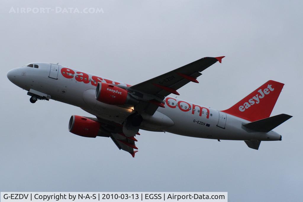 G-EZDV, 2008 Airbus A319-111 C/N 3742, Departing