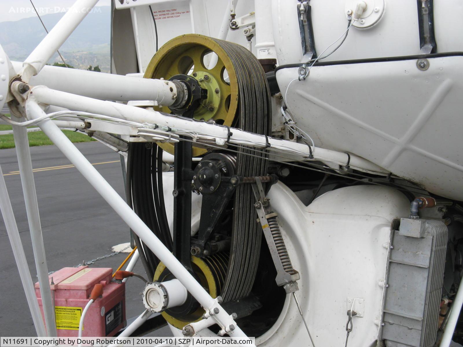 N11691, Schweizer 269C C/N S-1486, Schweizer 300C (269C), Lycoming HIO-360-D1A derated from 225 Hp to 190 Hp, anti-torque rotor drive belts tensioner