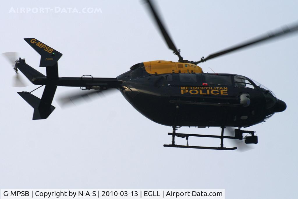 G-MPSB, 2005 Eurocopter-Kawasaki EC-145 (BK-117C-2) C/N 9068, Overflying the visitor centre