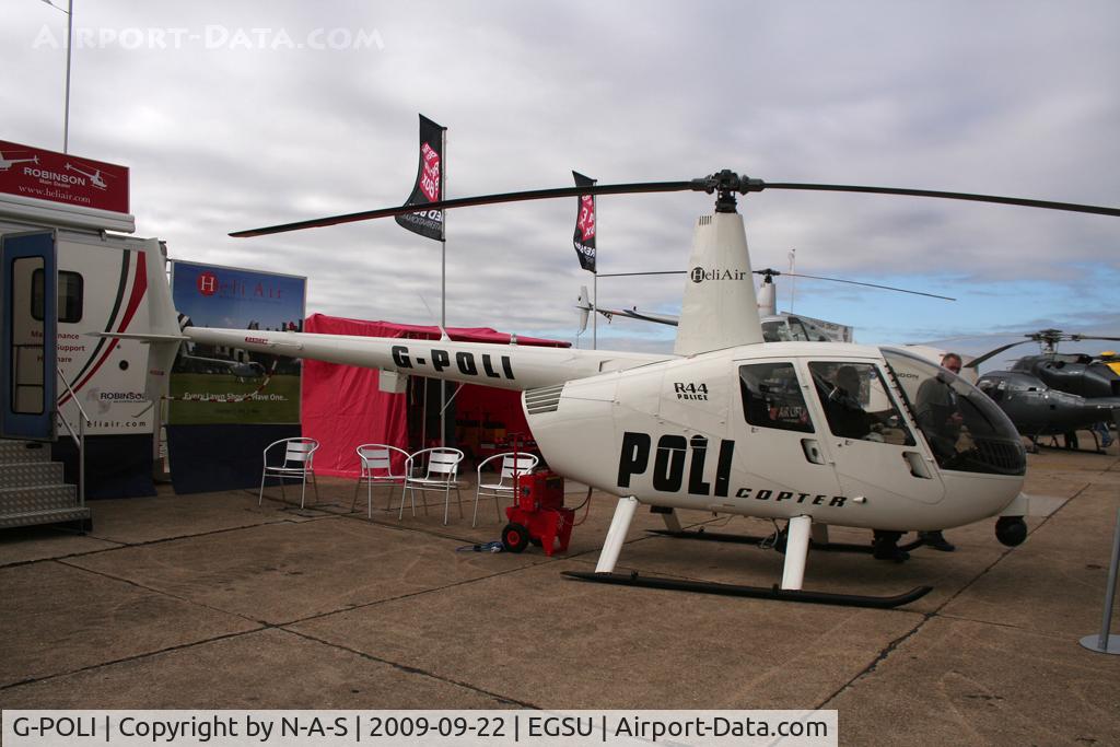 G-POLI, 2009 Robinson R44 Raven II C/N 12665, Static at Helitech 2009