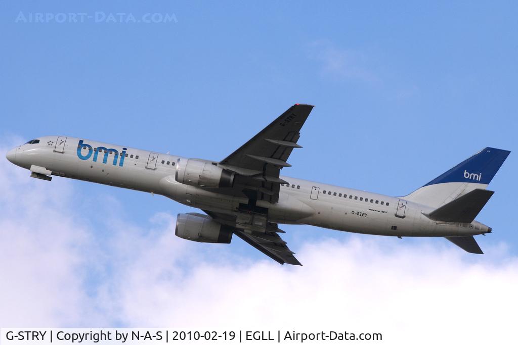 G-STRY, 1996 Boeing 757-28A C/N 28161, Departing 27L