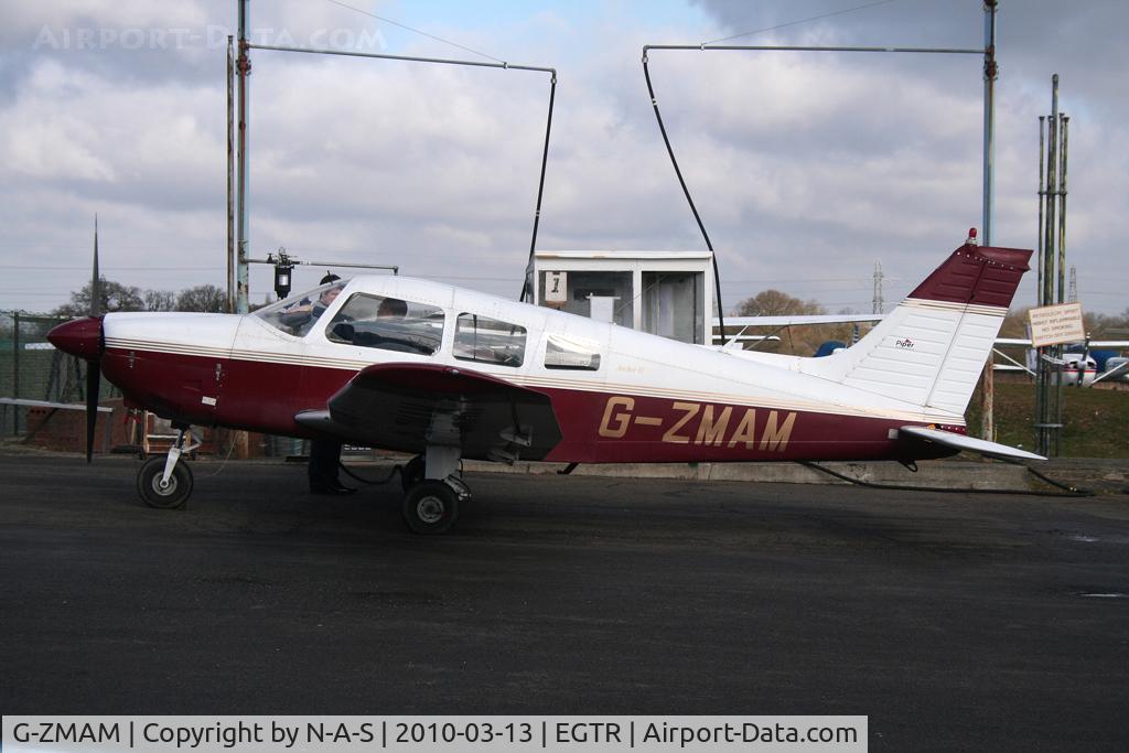 G-ZMAM, 1978 Piper PA-28-181 Cherokee Archer II C/N 28-7890059, At the pumps