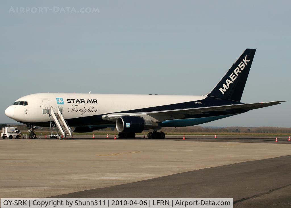 OY-SRK, 1985 Boeing 767-204 C/N 23072, Parked at the Cargo area...