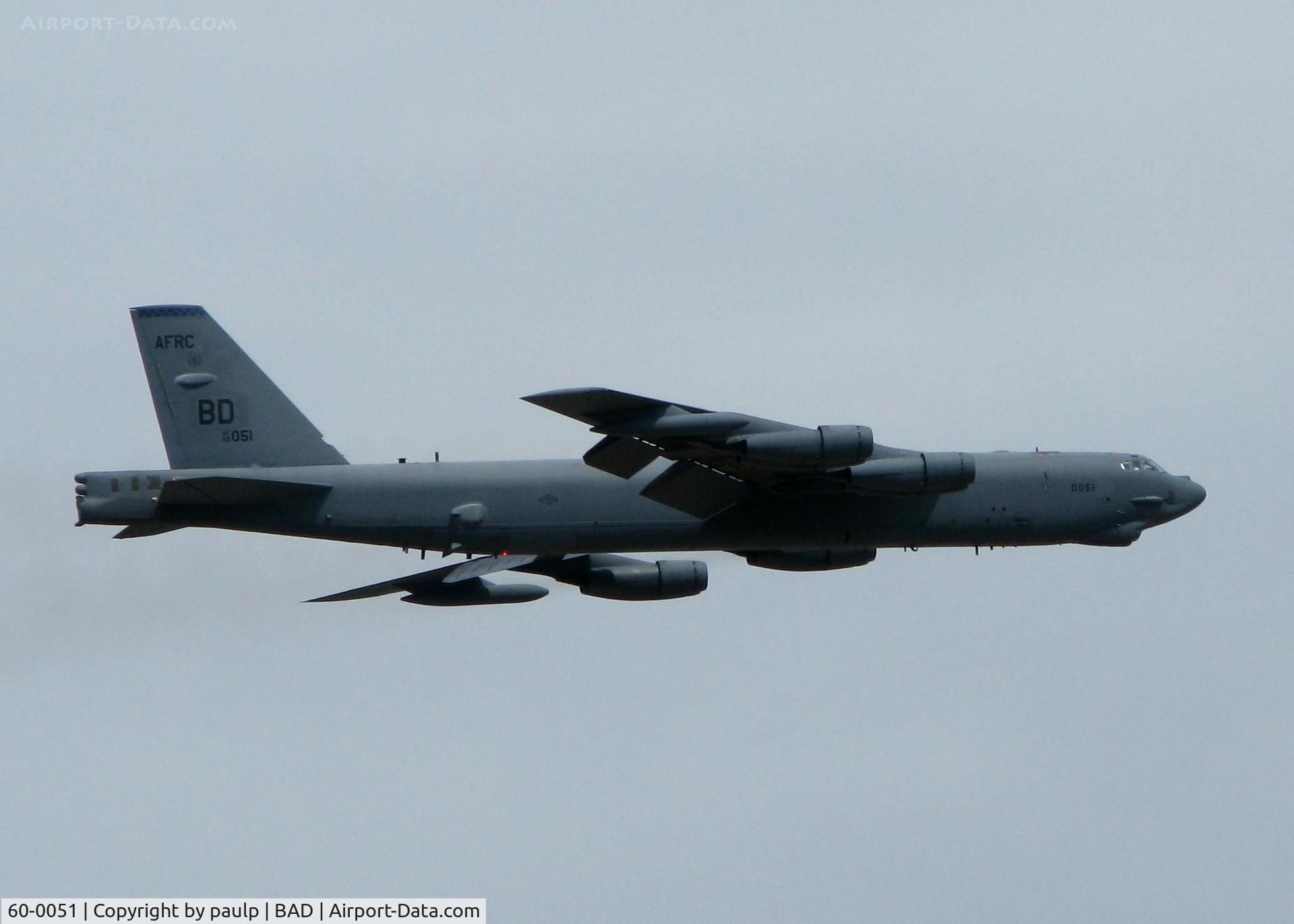 60-0051, 1960 Boeing B-52H Stratofortress C/N 464416, Touch and go at Barksdale Air Force Base.