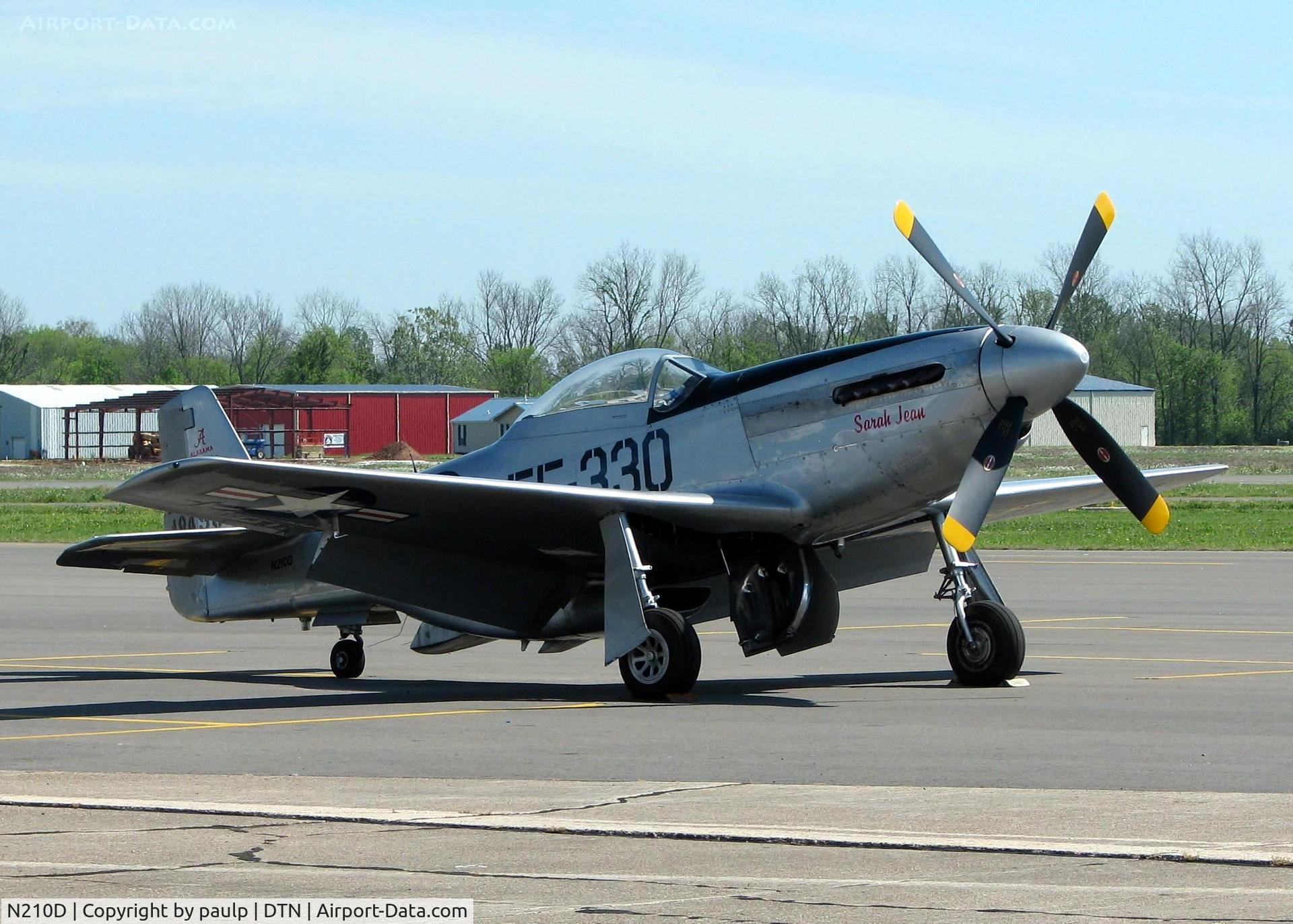 N210D, 1944 North American F-51D Mustang C/N 44-84952, Parked at Downtown Shreveport.