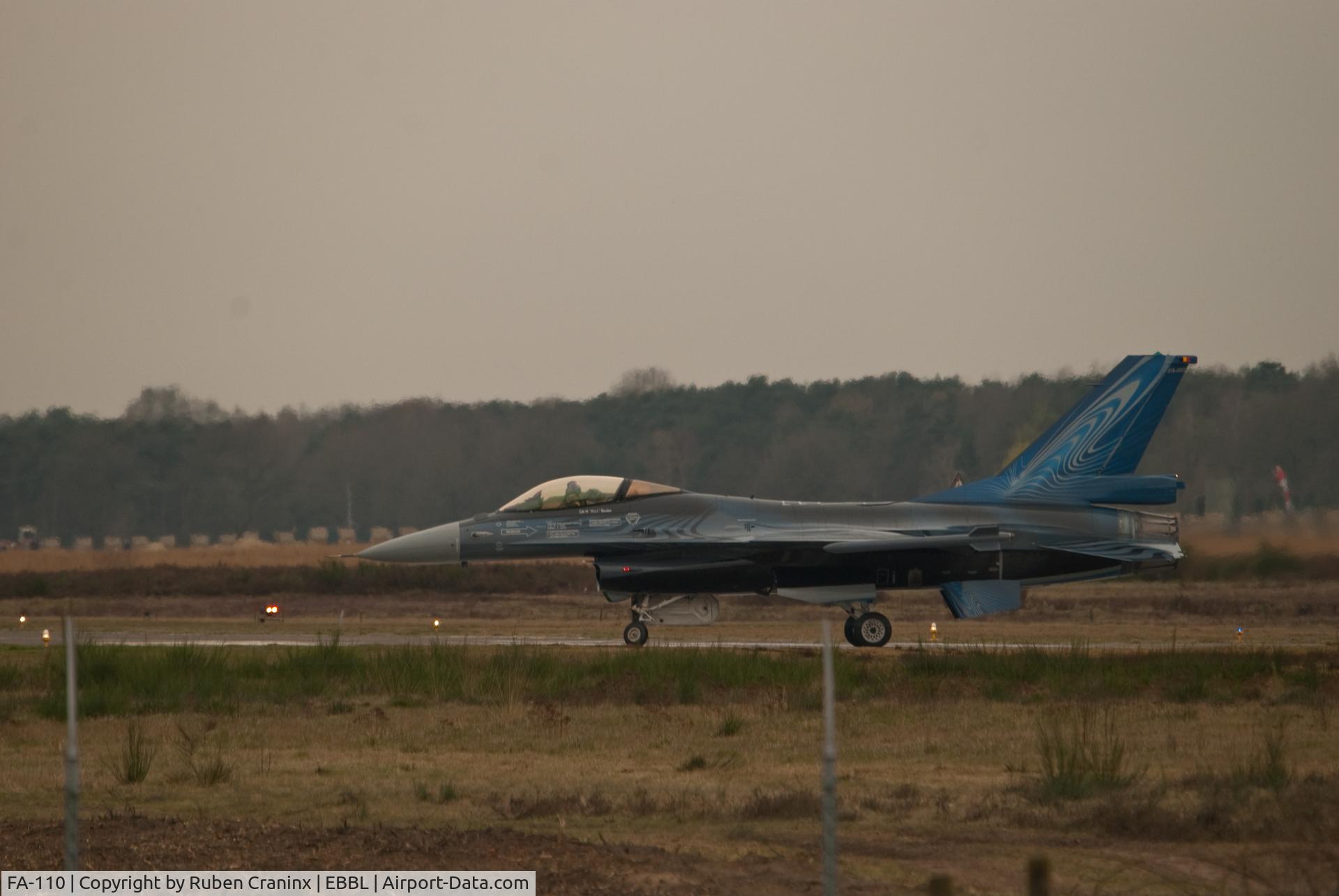 FA-110, SABCA F-16AM Fighting Falcon C/N 6H-110, F-16 FA-110 in the 2010 demo colours