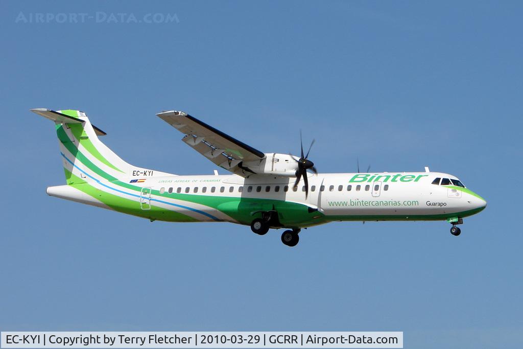 EC-KYI, 2009 ATR 72-212A C/N 850, Binter ATR72 at Arrecife , Lanzarote in March 2010