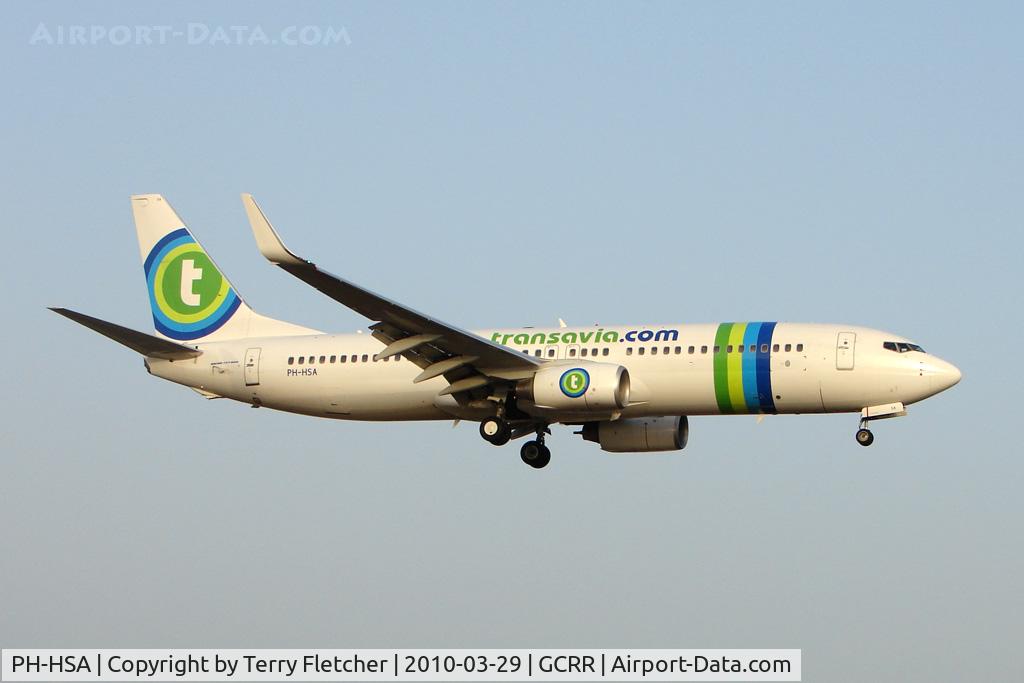 PH-HSA, 2009 Boeing 737-8K2 C/N 34171, Tranavia B737 at Arrecife , Lanzarote in March 2010
