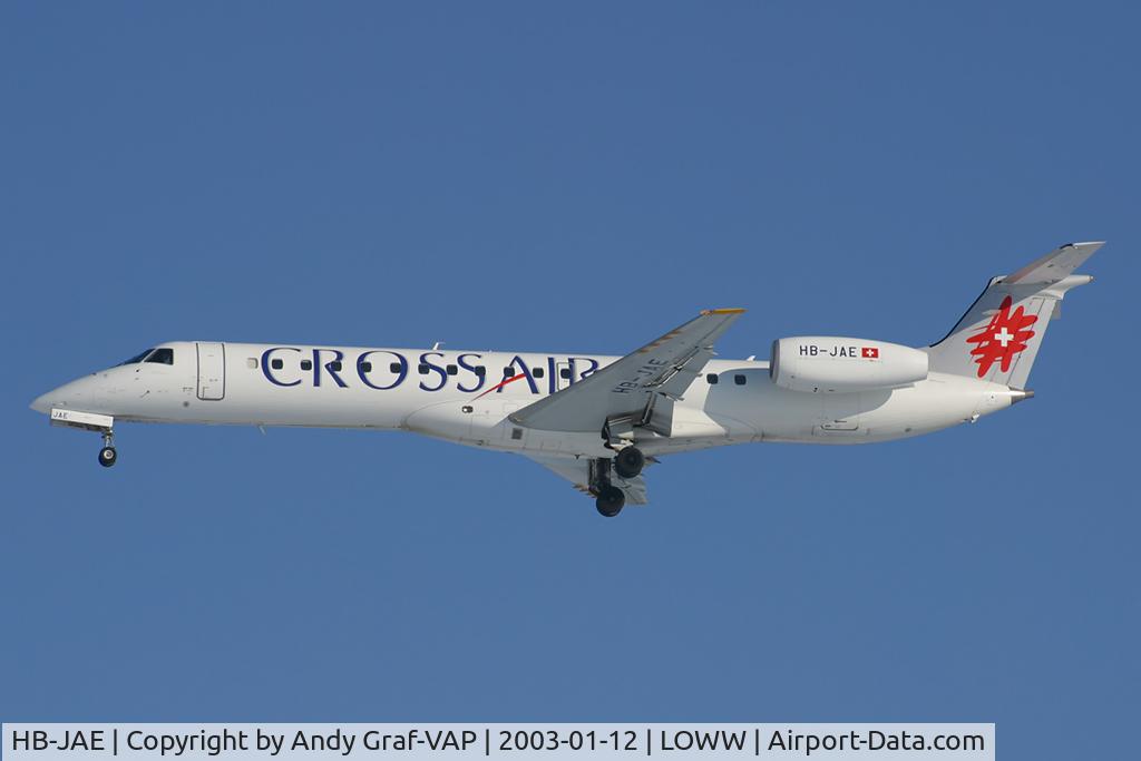 HB-JAE, 2000 Embraer ERJ-145LU (EMB-145LU) C/N 145281, Crossair EMB145