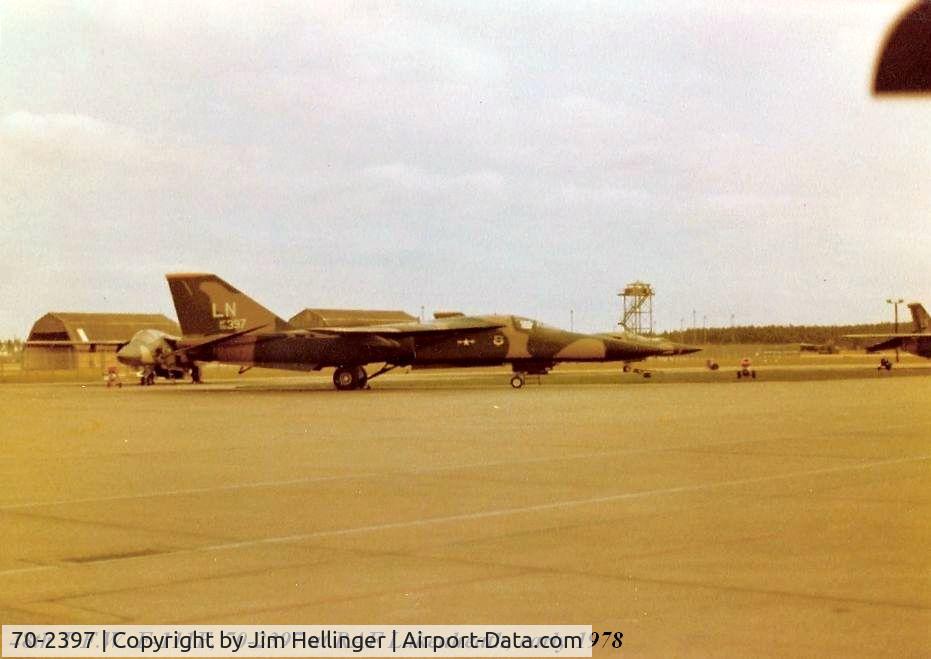 70-2397, 1970 General Dynamics F-111F Aardvark C/N E2-36, Taken at RAF Lakenheath