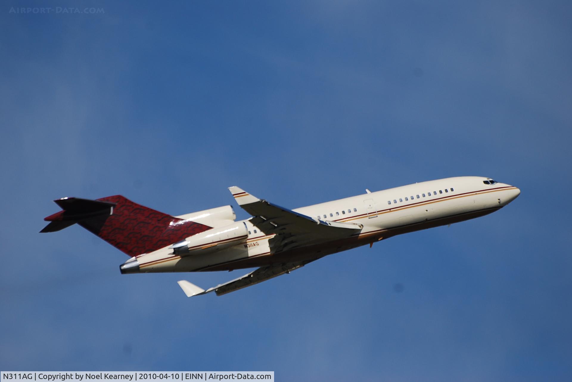 N311AG, 1971 Boeing 727-17 C/N 20512, Departing off Rwy 06 after a fuel stop.