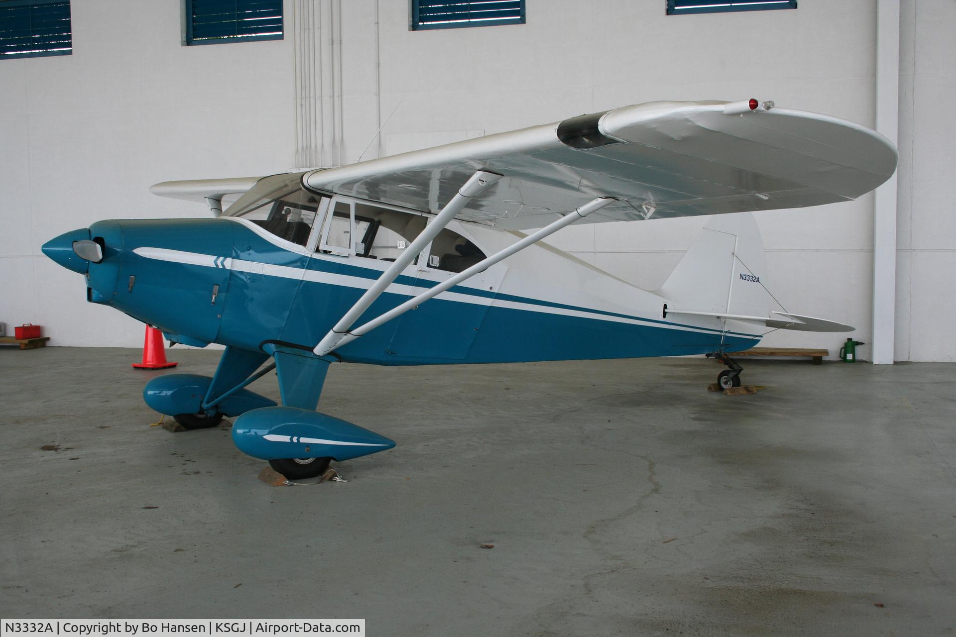 N3332A, 1953 Piper PA-22-135 Tri-Pacer C/N 22-1606, Photo taken 4-4-2006