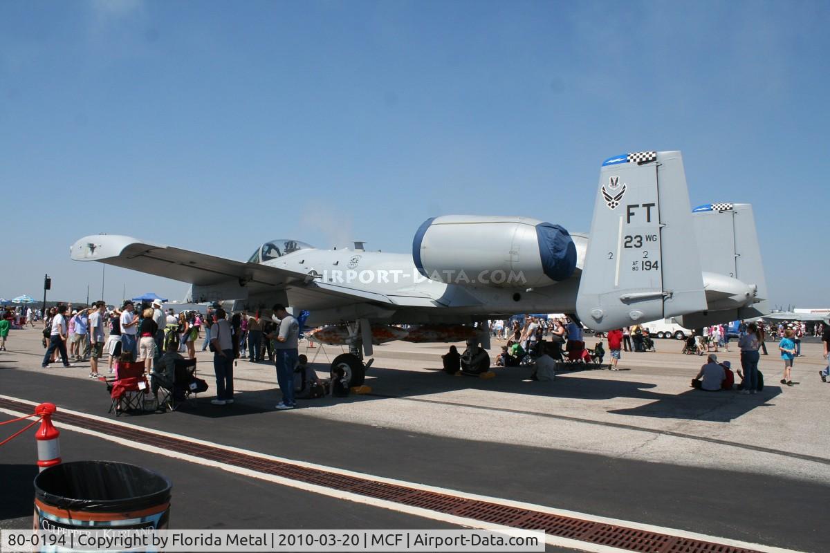 80-0194, 1980 Fairchild Republic A-10C Thunderbolt II C/N A10-0544, A-10A Wart hog