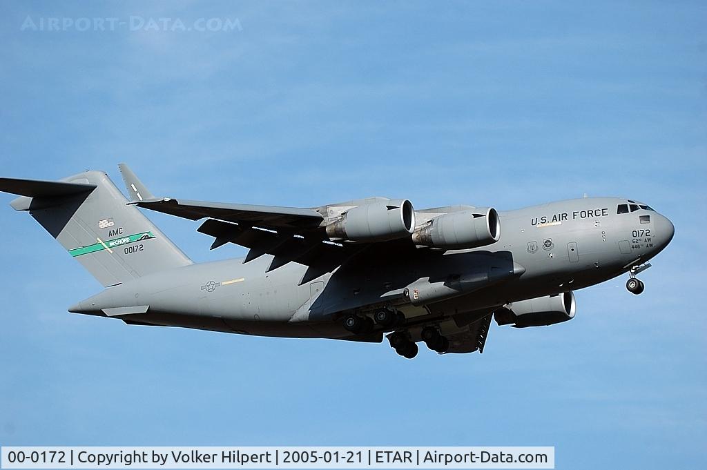 00-0172, 2001 Boeing C-17A Globemaster III C/N P-72, McChord