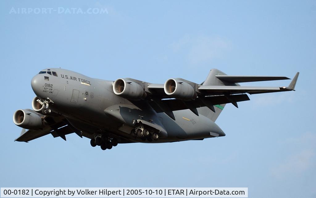 00-0182, 2000 Boeing C-17A Globemaster III C/N P-82, McChord