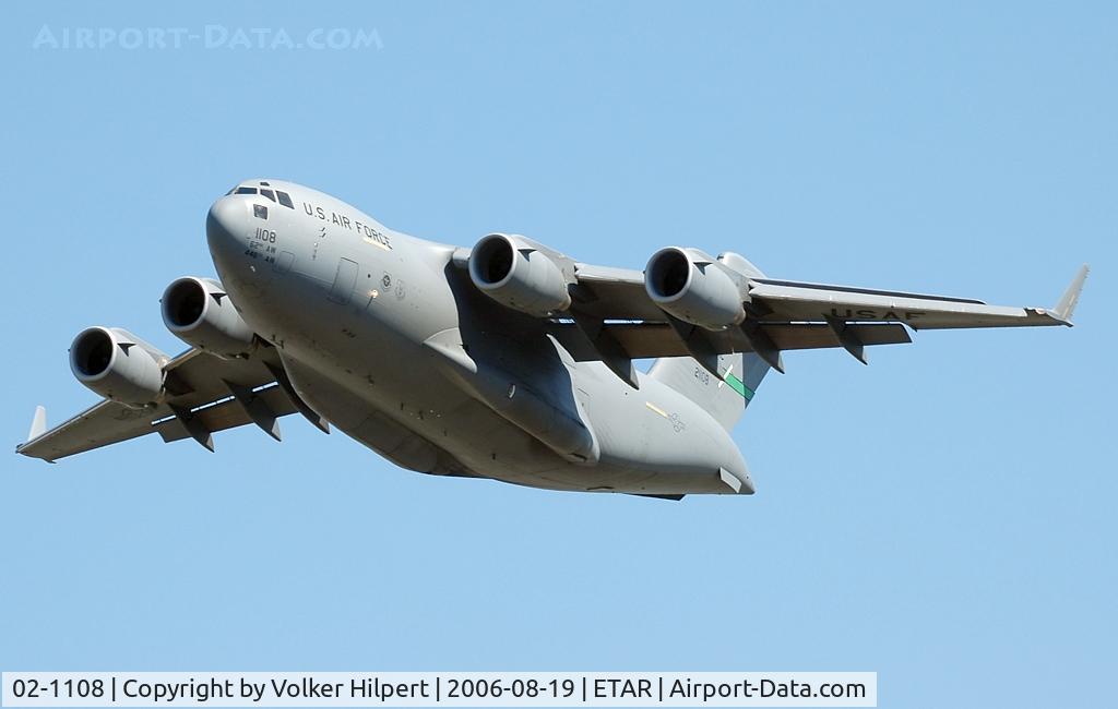 02-1108, 2002 Boeing C-17A Globemaster III C/N P-108, C-17 c/n P-108