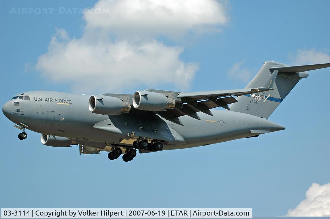 03-3114, 2003 Boeing C-17A Globemaster III C/N P-114, C-17 c/n: P-114 Mississippi