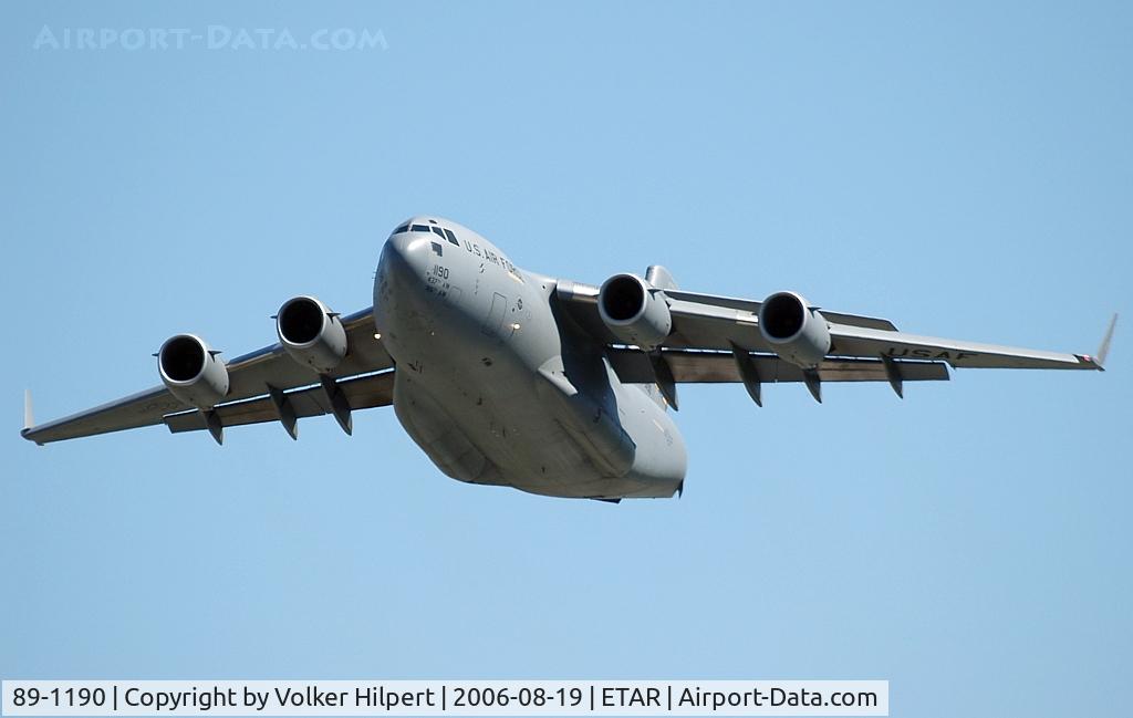 89-1190, 1993 McDonnell Douglas C-17A Globemaster III C/N 50008/F007/P4, at rms