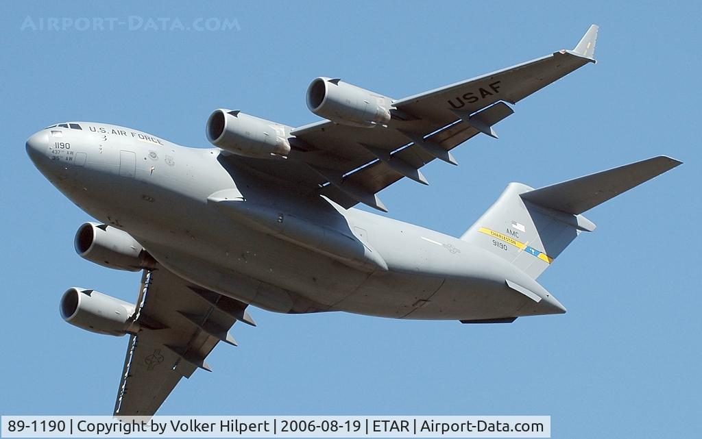89-1190, 1993 McDonnell Douglas C-17A Globemaster III C/N 50008/F007/P4, Charleston