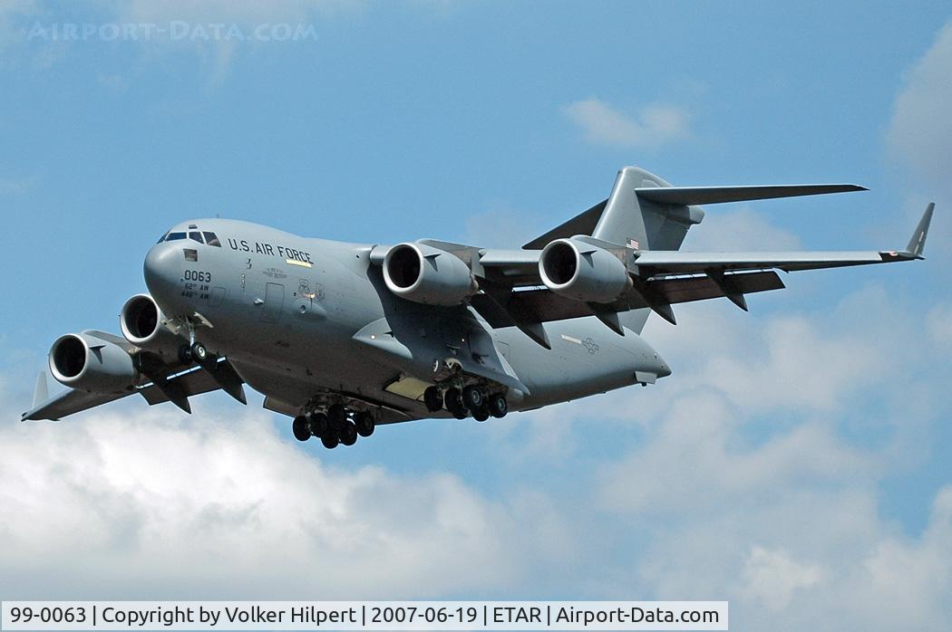 99-0063, 1999 Boeing C-17A Globemaster III C/N 50067/P-63, C-17