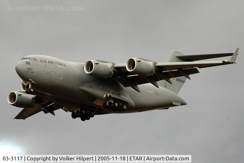 03-3117, 2003 Boeing C-17A Globemaster III C/N P-117, at rms