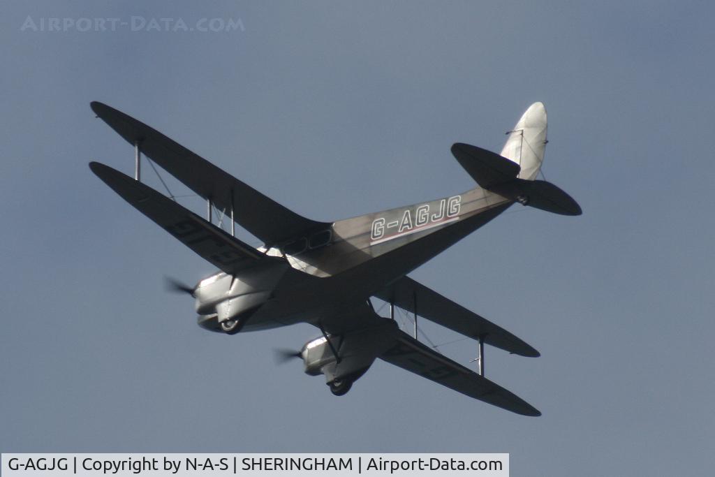 G-AGJG, 1941 De Havilland DH-89A Dominie/Dragon Rapide C/N 6517, Overflying my house