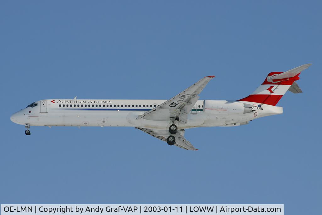 OE-LMN, 1990 McDonnell Douglas DC-9-87 C/N 49414, Austrian Airlines MD87