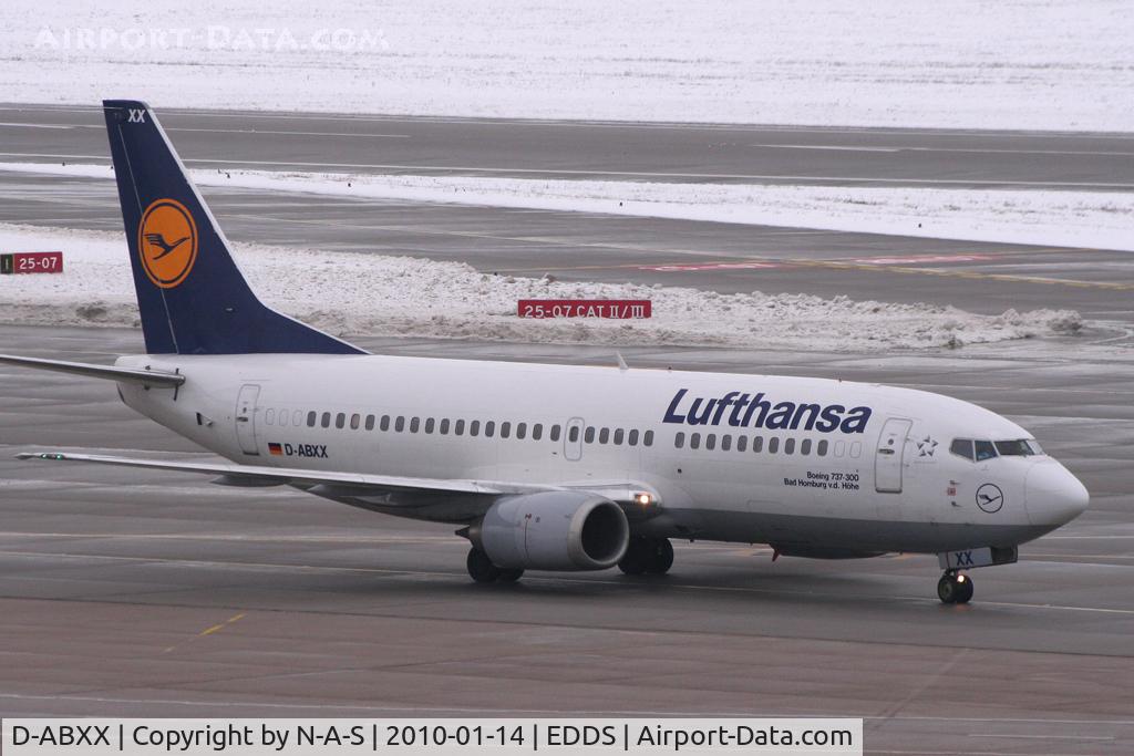 D-ABXX, 1989 Boeing 737-330 C/N 24562, Taxi-ing to the terminal