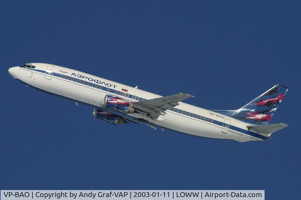 VP-BAO, 1998 Boeing 737-4M0 C/N 29207, Aeroflot 737-400