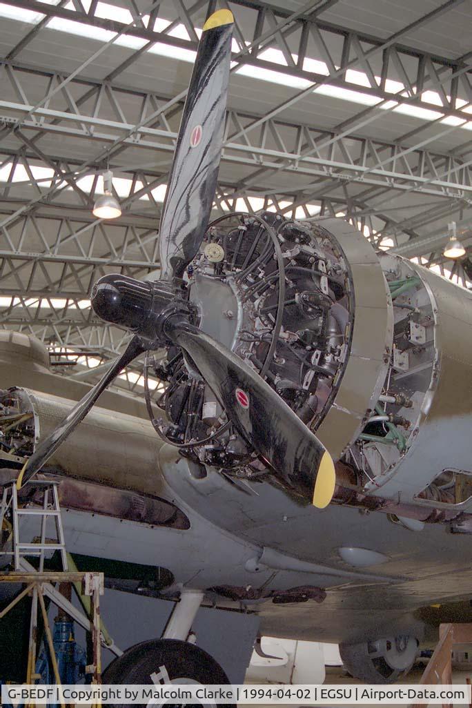 G-BEDF, 1944 Boeing B-17G Flying Fortress C/N 8693, Boeing B-17G Flying Fortress at the Imperial War Museum, Duxford in 1994.
