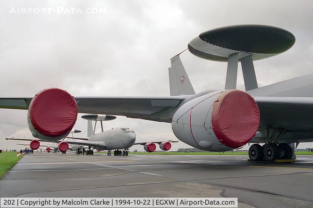 202, 1991 Boeing E-3F (707-300) Sentry C/N 24116, Boeing E-3F Sentry at RAF Waddington's Photocall in 1994.