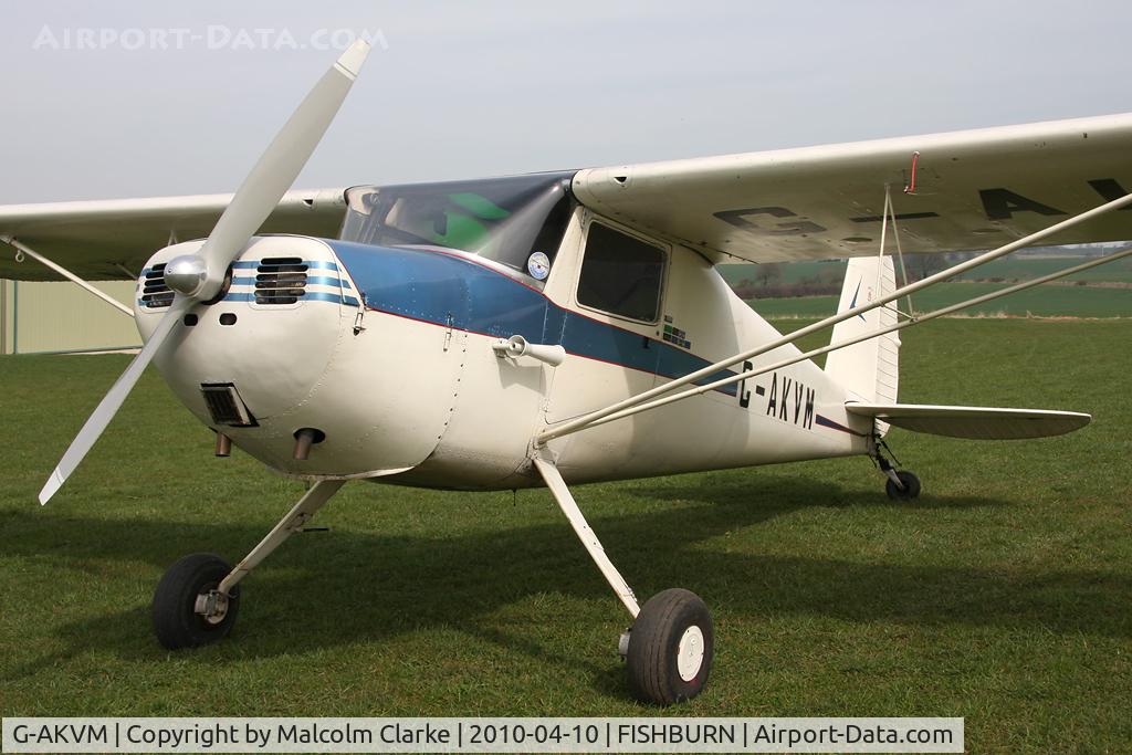 G-AKVM, 1947 Cessna 120 C/N 13431, Cessna 120 at Fishburn Airfield in 2010. Previosly N3173N. Over 60 years old and still going strong!