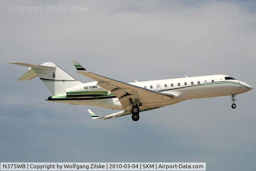 N375WB, 2008 Bombardier BD-700-1A11 Global 5000 C/N 9288, visitor