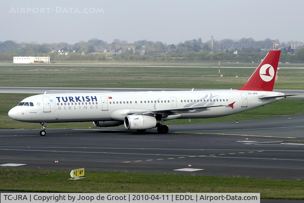 TC-JRA, 2006 Airbus A321-231 C/N 2823, arrival at Dusseldorf. Nice Tulip logo!