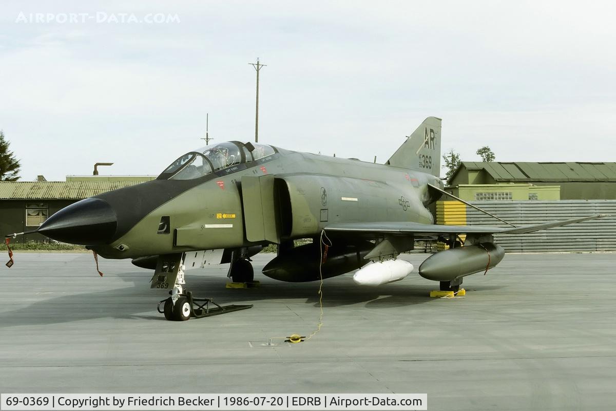 69-0369, 1968 McDonnell Douglas RF-4C Phantom II C/N 3875, static display at the 1985 open house at Bitburg AB